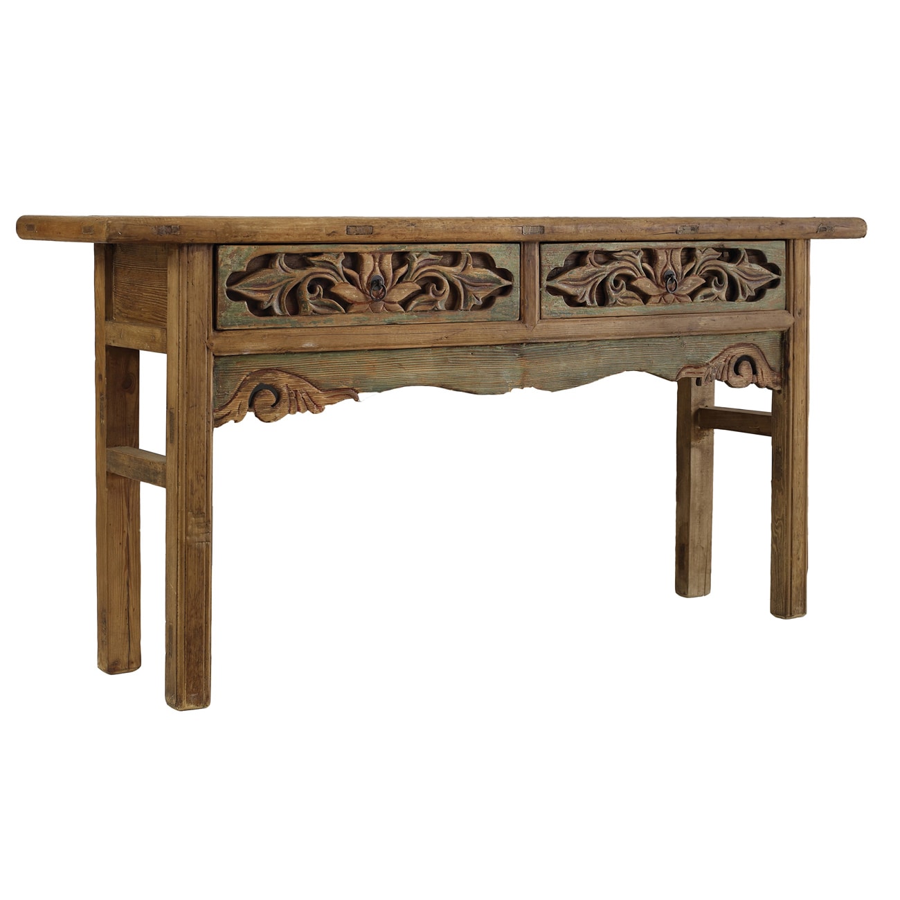 Carved Two drawer Console