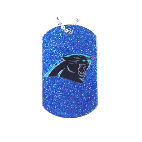 NFL Carolina Panthers Glitter Dog Tag