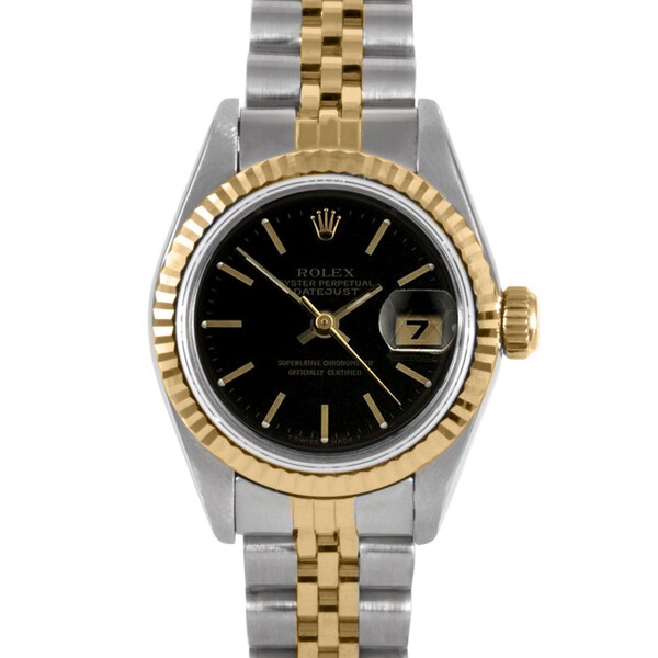 Pre-Owned Rolex Women's Two-Tone Datejust Watch with Folding Clasp