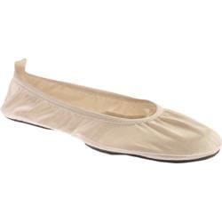 Women's Satin Foldup Flats White Wedding Slip ons