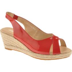 Women's Oomphies Peek A Boo Red Patent Oomphies Wedges