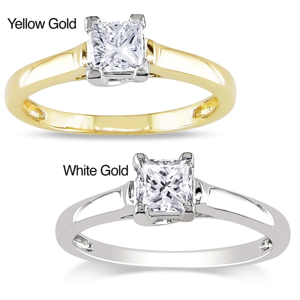 Miadora Signature Collection 14k Gold 1/2ct TDW Certified Diamond Solitaire Ring