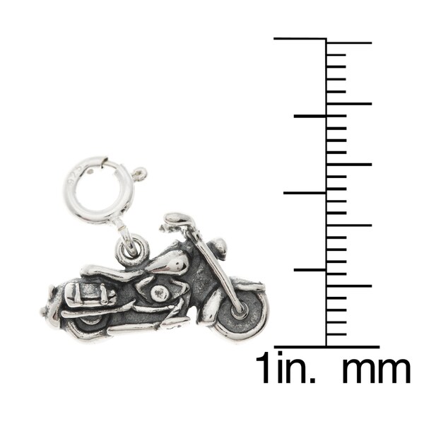 Sterling Silver Motorcycle Charm