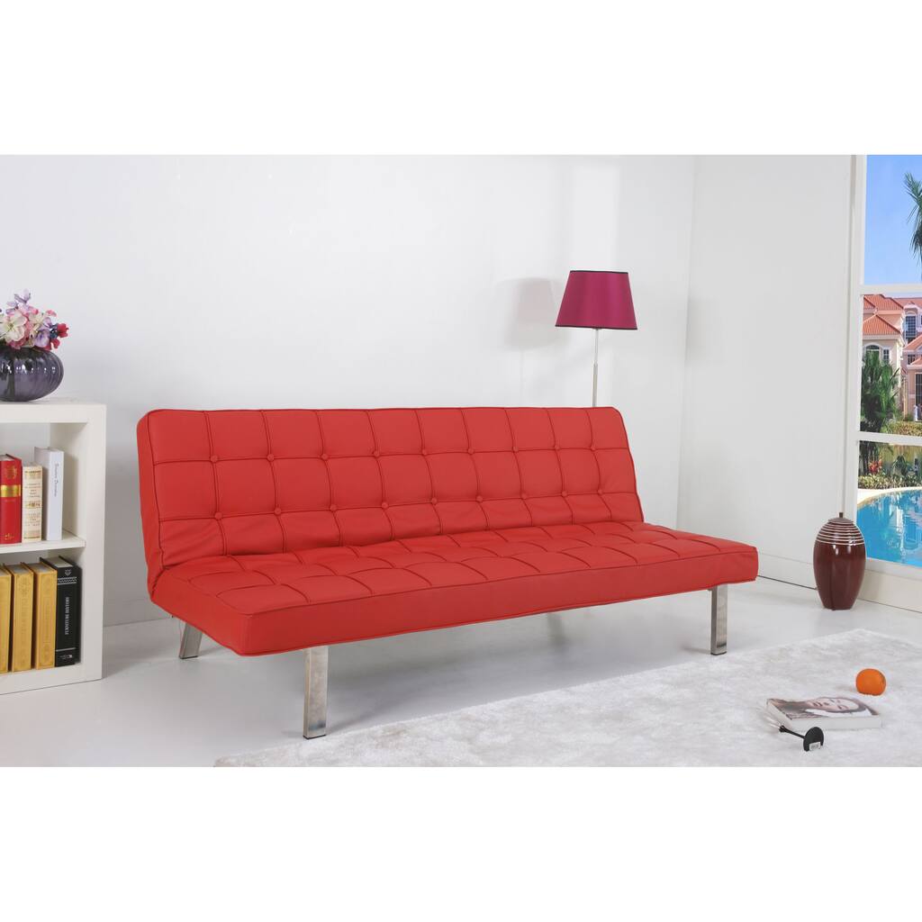 'Vegas' Red Futon Sofa Bed