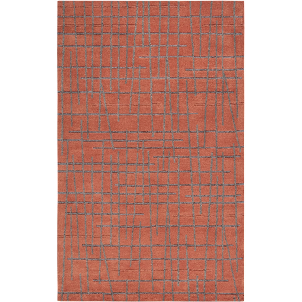 Hand tufted Donna Geometric Lines Wool Rug