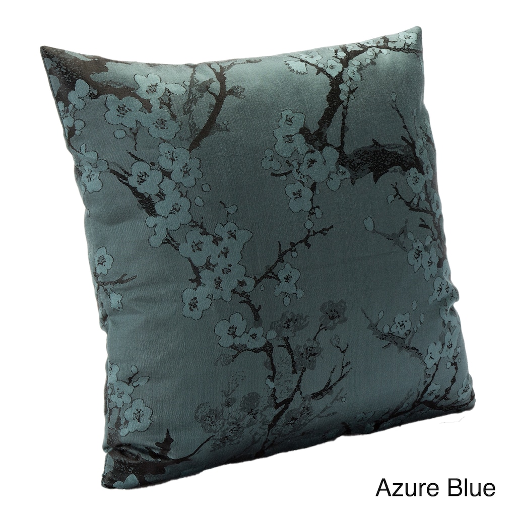 Cherry Blossom Azure Accent Pillow