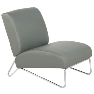 Grey Faux Leather Easy Rider Chair - Bed Bath & Beyond - 7492276