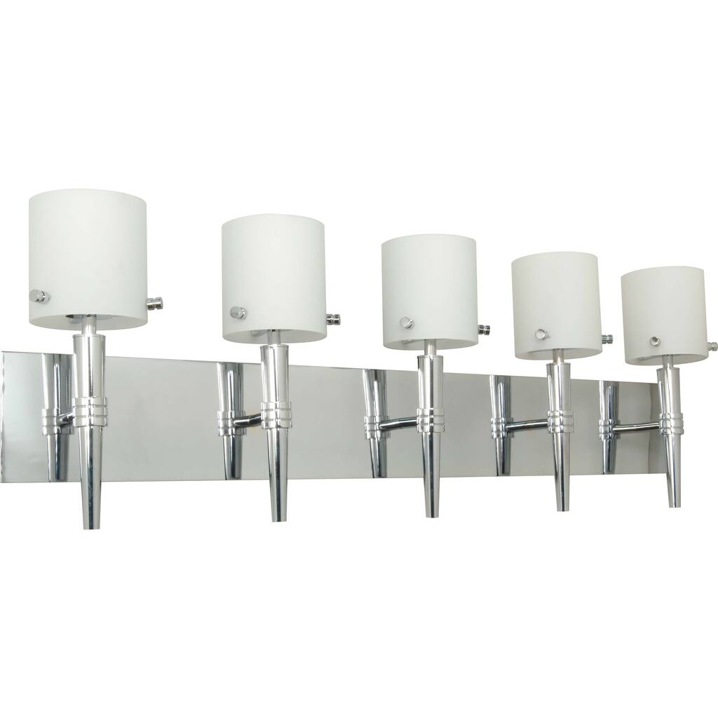 Nuvo 'Jet' 5-light Polished Chrome Vanity Fixture