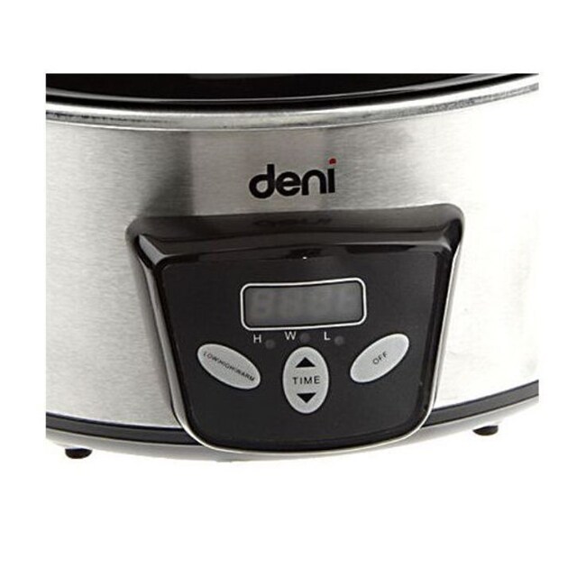 Deni 3.5 Quart Stainless Steel Digital Oval Slow Cooker - Bed Bath