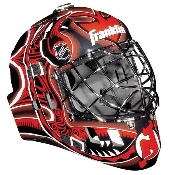 NHL Team New Jersey Devils SX Comp GFM 100 Goalie Face Mask Franklin Sports Hockey