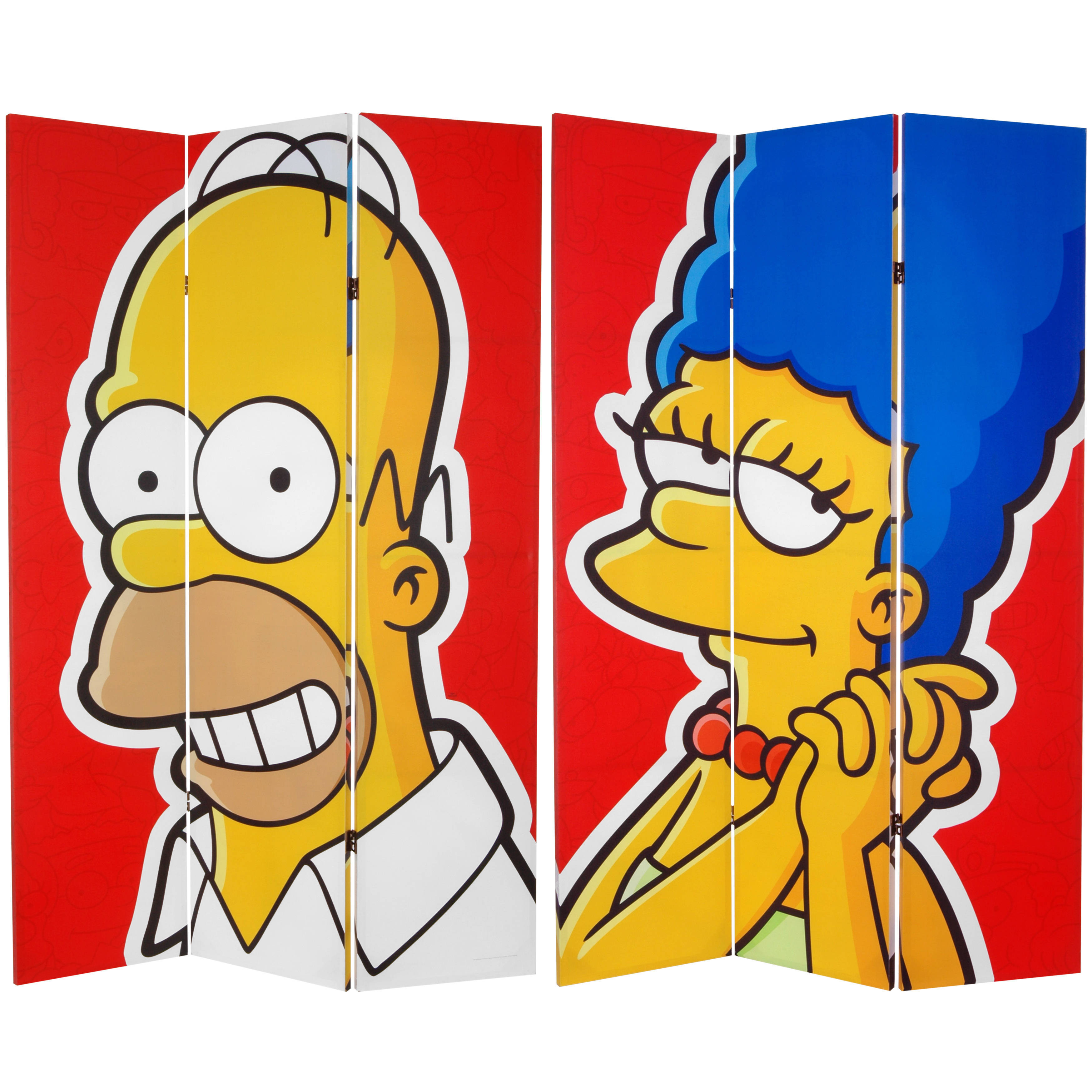 Shop Six Foot Tall Double Sided Homer And Marge Canvas Room Divider shop-six-foot-tall-double-sided-homer-and-marge-canvas-room-divider