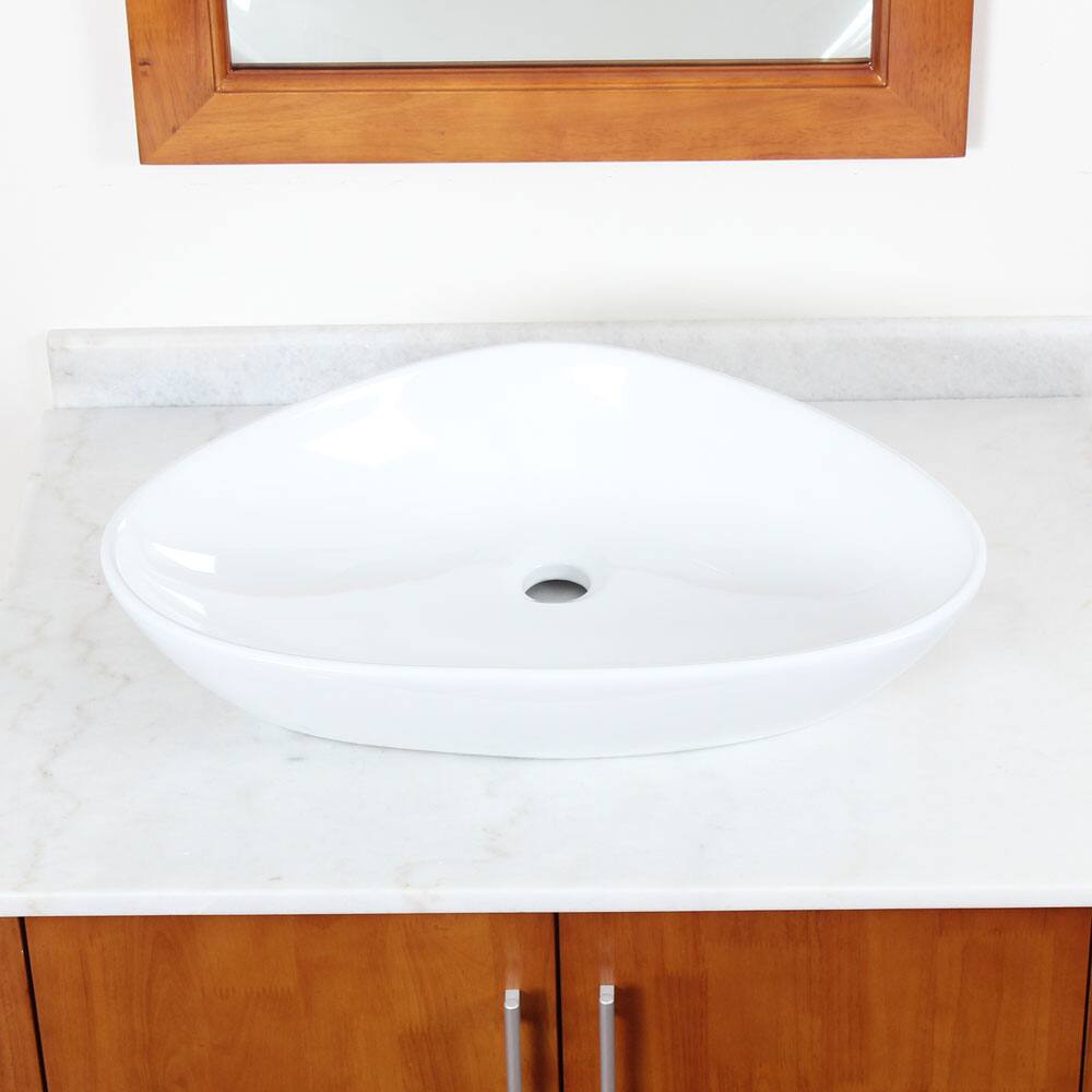 CAE White Ceramic Bathroom Sink