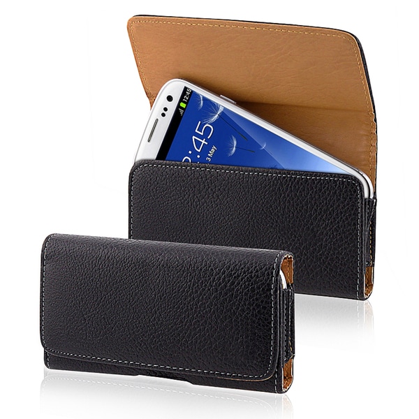 BasAcc Black Leather Case for Samsung Galaxy S III/ S3 i9300 BasAcc Cases & Holders