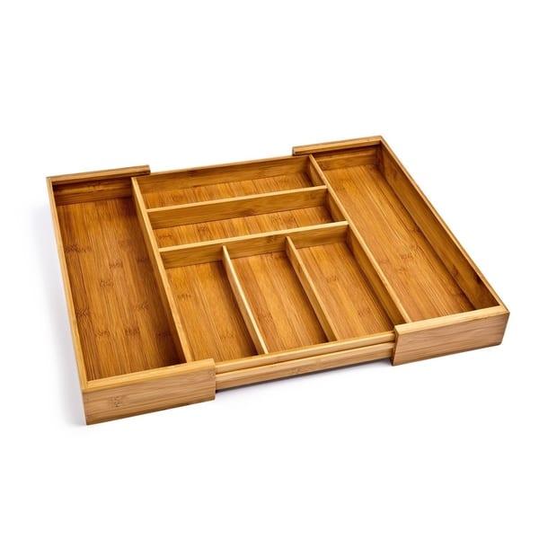 Shop Seville Classics Bamboo Expandable 7 Compartment 2