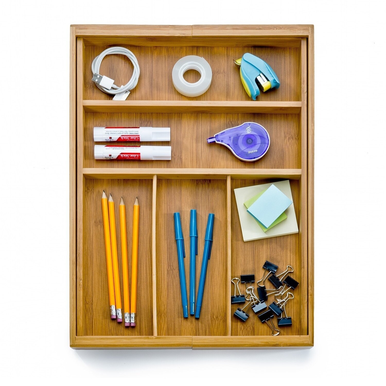 Shop Seville Classics Bamboo Expandable 7 Compartment 2