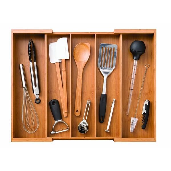 Shop Seville Classics Bamboo Expandable 5 Large Compartment