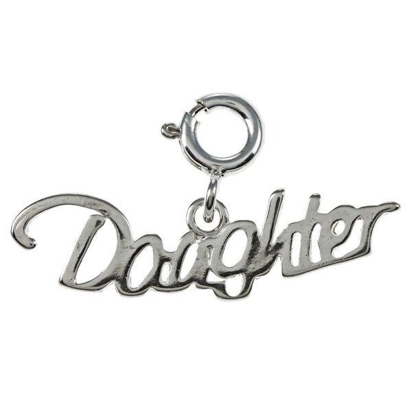 Sterling Silver 'Daughter' Charm Silver Charms