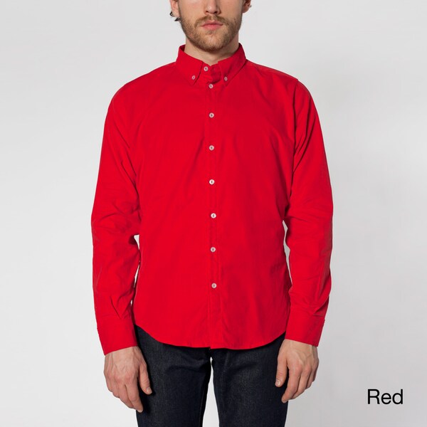 American Apparel Men's Corduroy Button-down Shirt