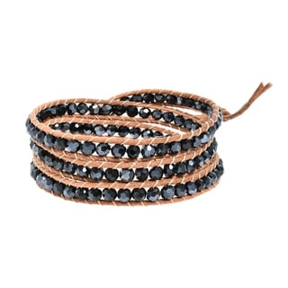 Shop Handmade Natural Beauty Pearl Triple Wrap Nude Leather Bracelet