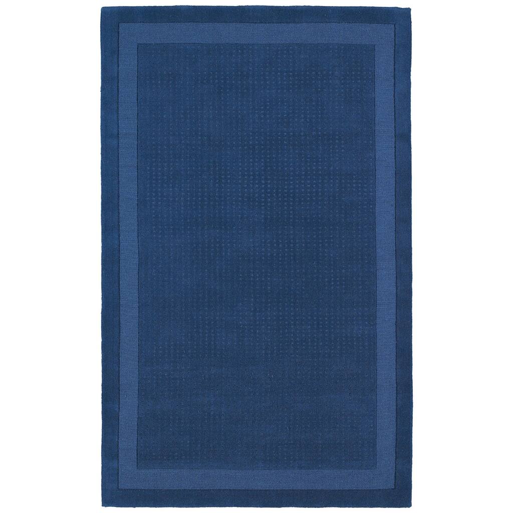 Hand-tufted Blue Wool Rug