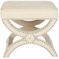 Safavieh Dante X-Bench Cream Ottoman