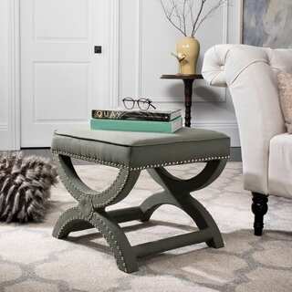 Safavieh Dante X-Bench Taupe Grey Ottoman