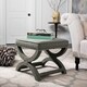 Safavieh Dante X-Bench Taupe Grey Ottoman - Thumbnail 0