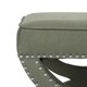 Safavieh Dante X-Bench Taupe Grey Ottoman - Thumbnail 7