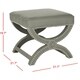 Safavieh Dante X-Bench Taupe Grey Ottoman - Thumbnail 2