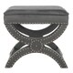Safavieh Dante X-Bench Pewter Grey Ottoman - Thumbnail 2