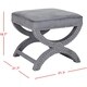 Safavieh Dante X-Bench Pewter Grey Ottoman - Thumbnail 3