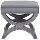 Safavieh Dante X-Bench Pewter Grey Ottoman - Thumbnail 4