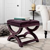 Safavieh Dante X-Bench Purple Ottoman