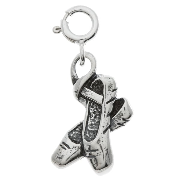 Sterling Silver Ballet Slippers Charm