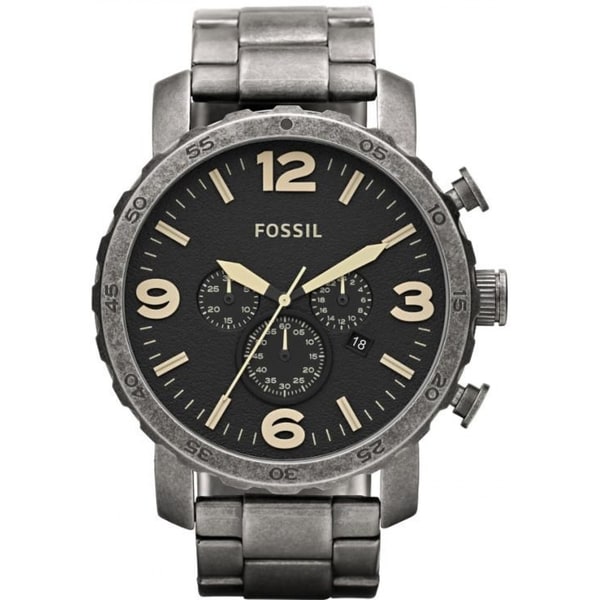 Fossil Men's JR1388 Nate Black Chronograph Watch