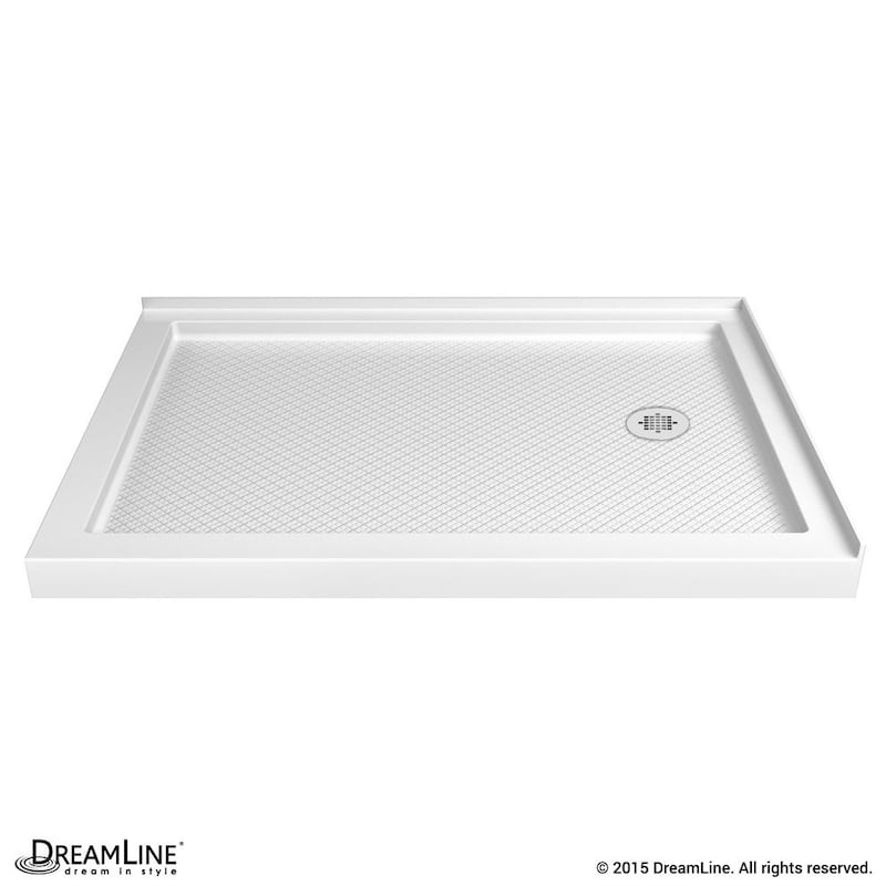 DreamLine SlimLine 36 in. D x 48 in. W x 2 3/4 in. H Double Threshold Shower Base