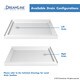 preview thumbnail 17 of 21, DreamLine SlimLine 36 in. D x 48 in. W x 2 3/4 in. H Double Threshold Shower Base