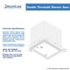preview thumbnail 18 of 21, DreamLine SlimLine 36 in. D x 48 in. W x 2 3/4 in. H Double Threshold Shower Base