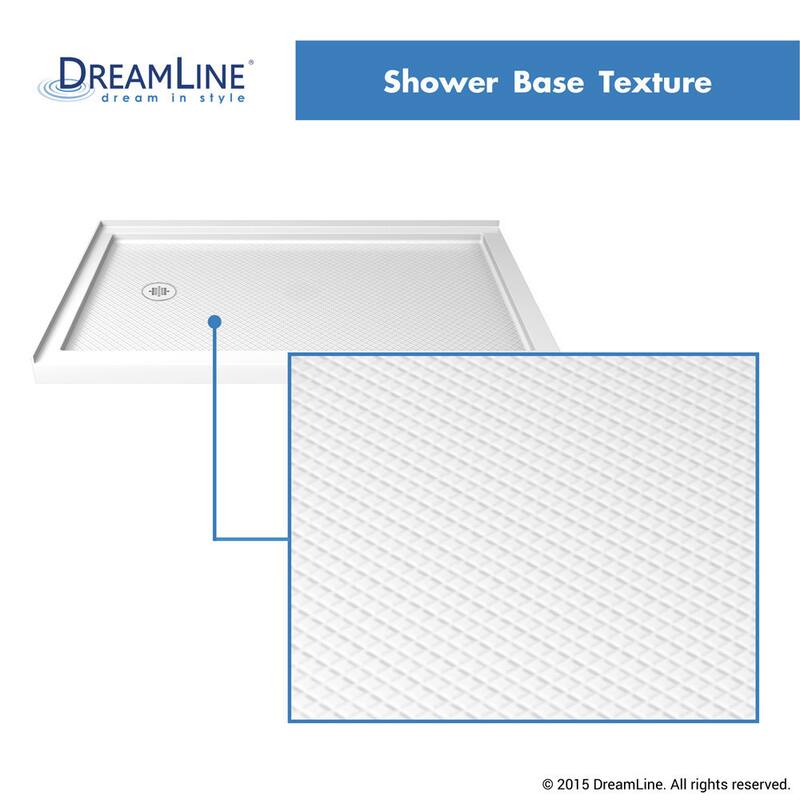 DreamLine SlimLine 36 in. D x 48 in. W x 2 3/4 in. H Double Threshold Shower Base