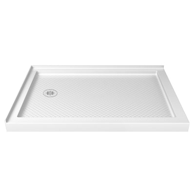DreamLine SlimLine 34 in. D x 48 in. W x 2 3/4 in. H Double Threshold Shower Base - 34" x 48"