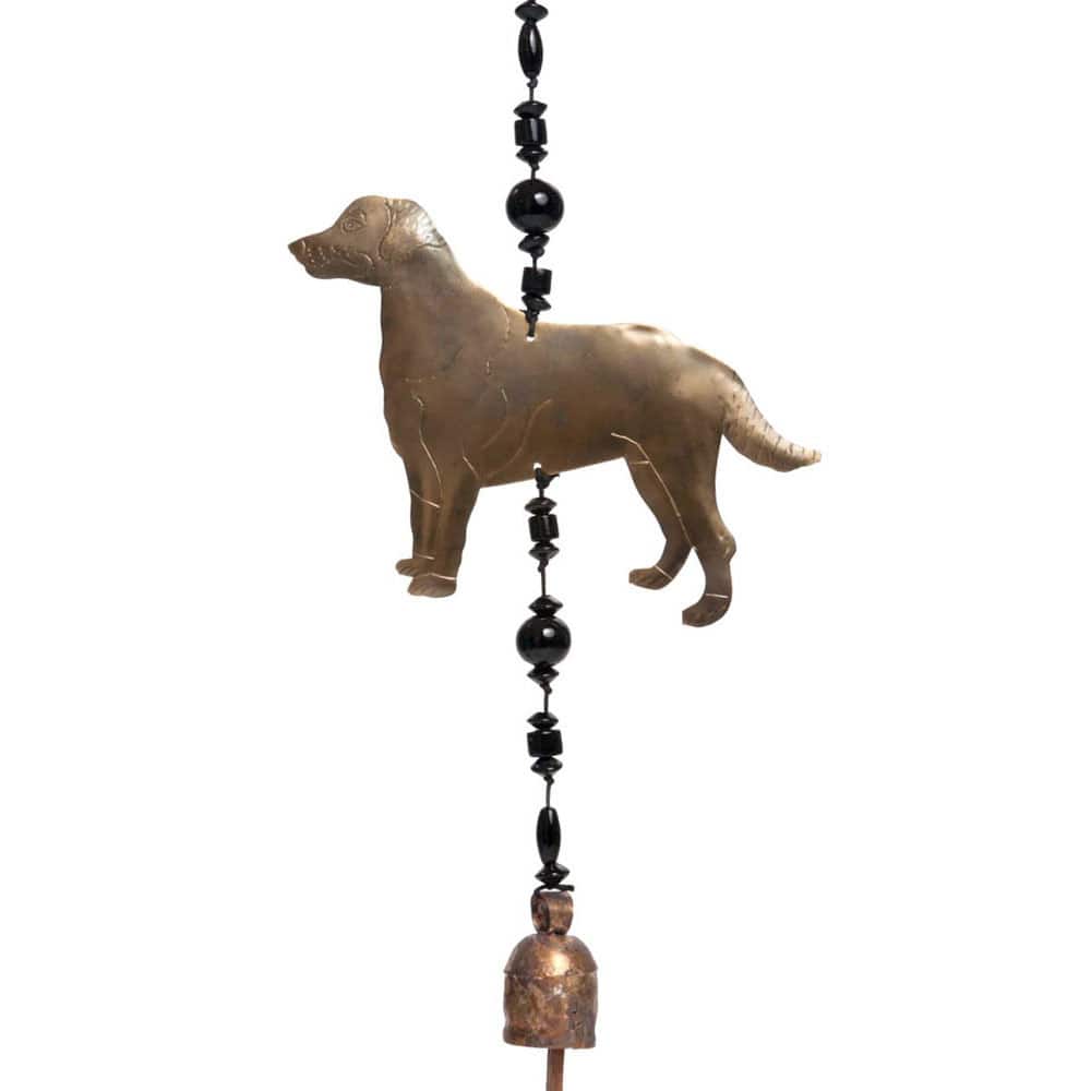 Handmade Man's Best Friend Wind Chime (India) - Brown
