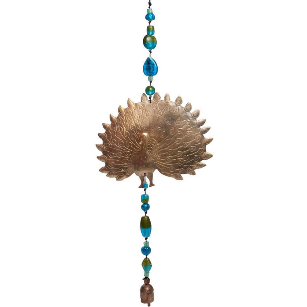 Handmade Picasso Peacock Wind Chime (India)