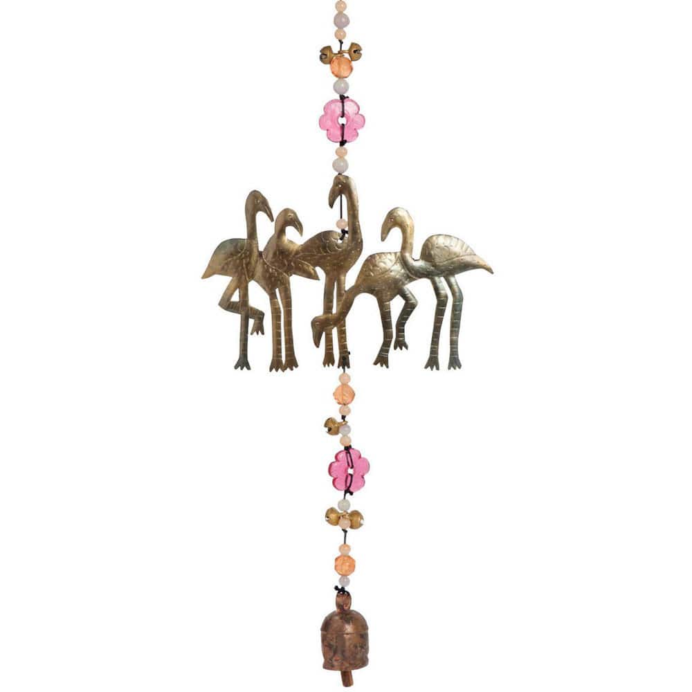 Handmade Flamingos on Parade Wind Chime (India)