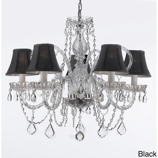 Gallery Venetian Style All Crystal Chandelier (Black) - Chandeliers For Bedrooms by Overstock.com