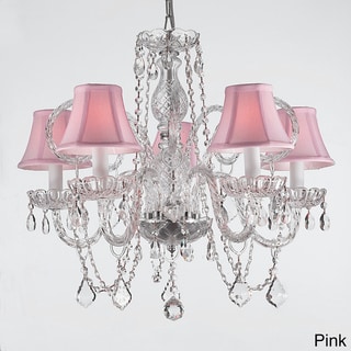 Gallery Venetian Style All Crystal Chandelier (Pink) - Chandeliers For Bedrooms by Overstock.com