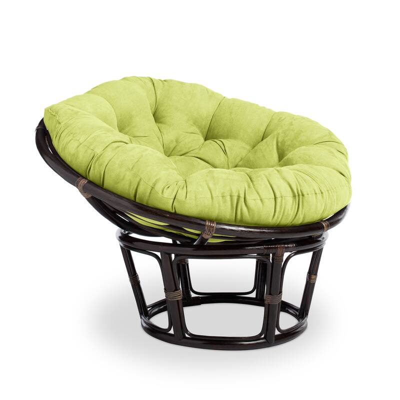 Bali 42-inch Papasan Chair with Microsuede Cushion - Mojito Lime