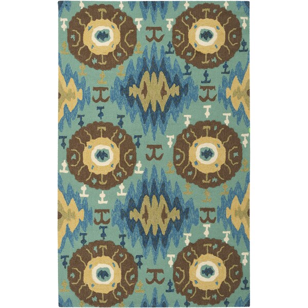 Hand-hooked Dundee Indoor/Outdoor Tribal Area Rug (2' x 3')