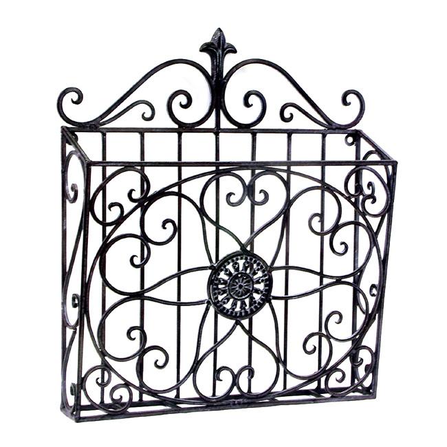 Wrought Iron Black Wallmount Magazine Rack Free Shipping On Orders