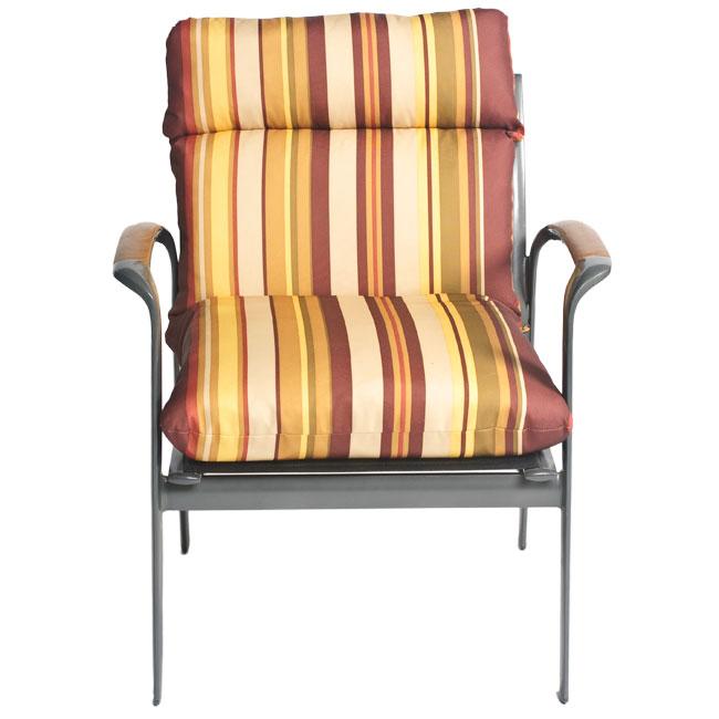 Bella Polyester All weather Outdoor Brown Stripe Patio Club Chair