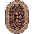 Hand-tufted Casa Plum Wool Area Rug (8' x 10' Oval)